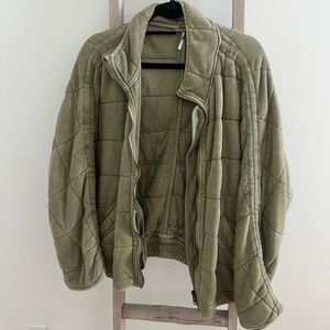 Free People Dolman Quilted Knit Jacket